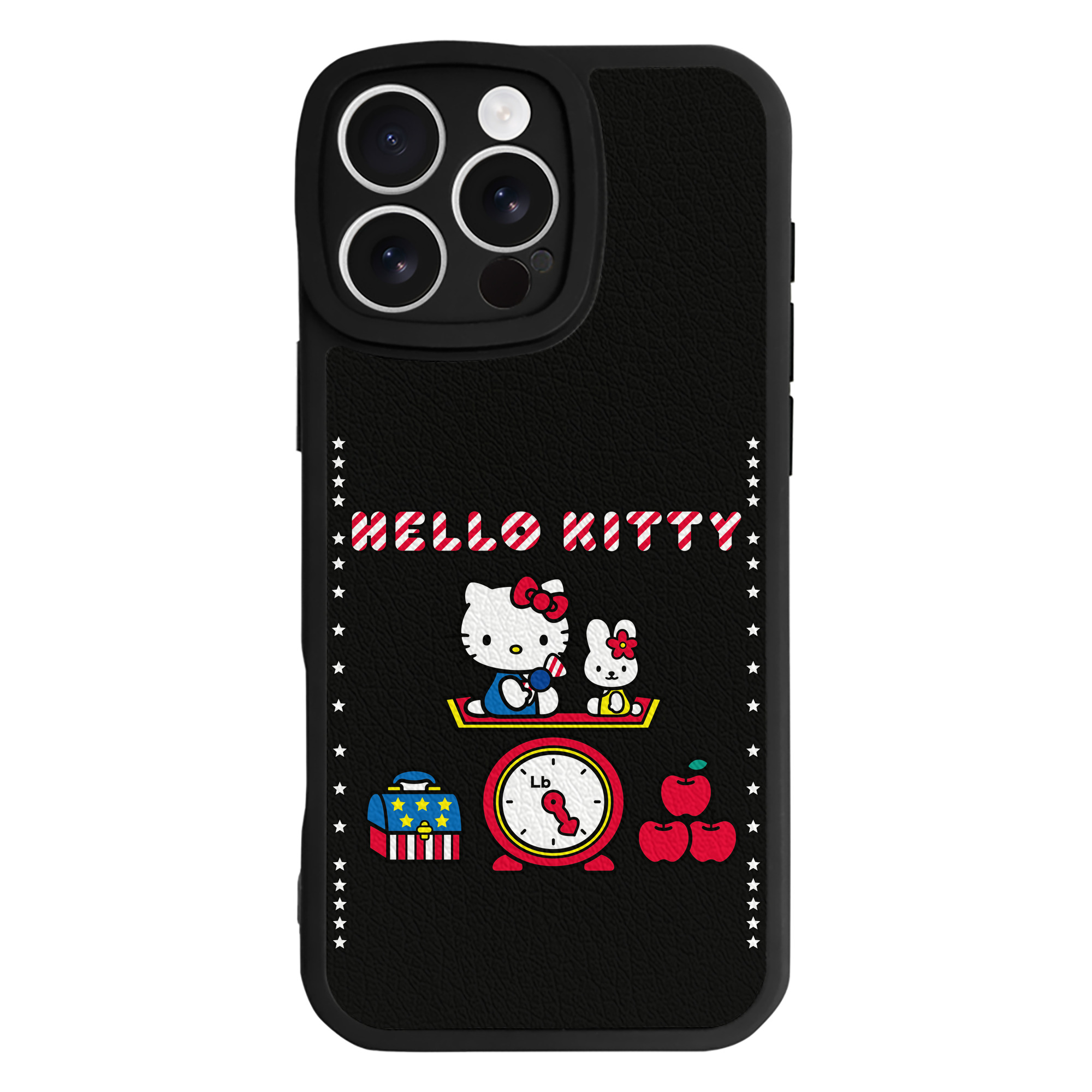 （画像用） Hello Kitty ハローキティ 【iPhone 16シリーズ対応】シリコンスマホケース（レザー調） 材質：シリコン